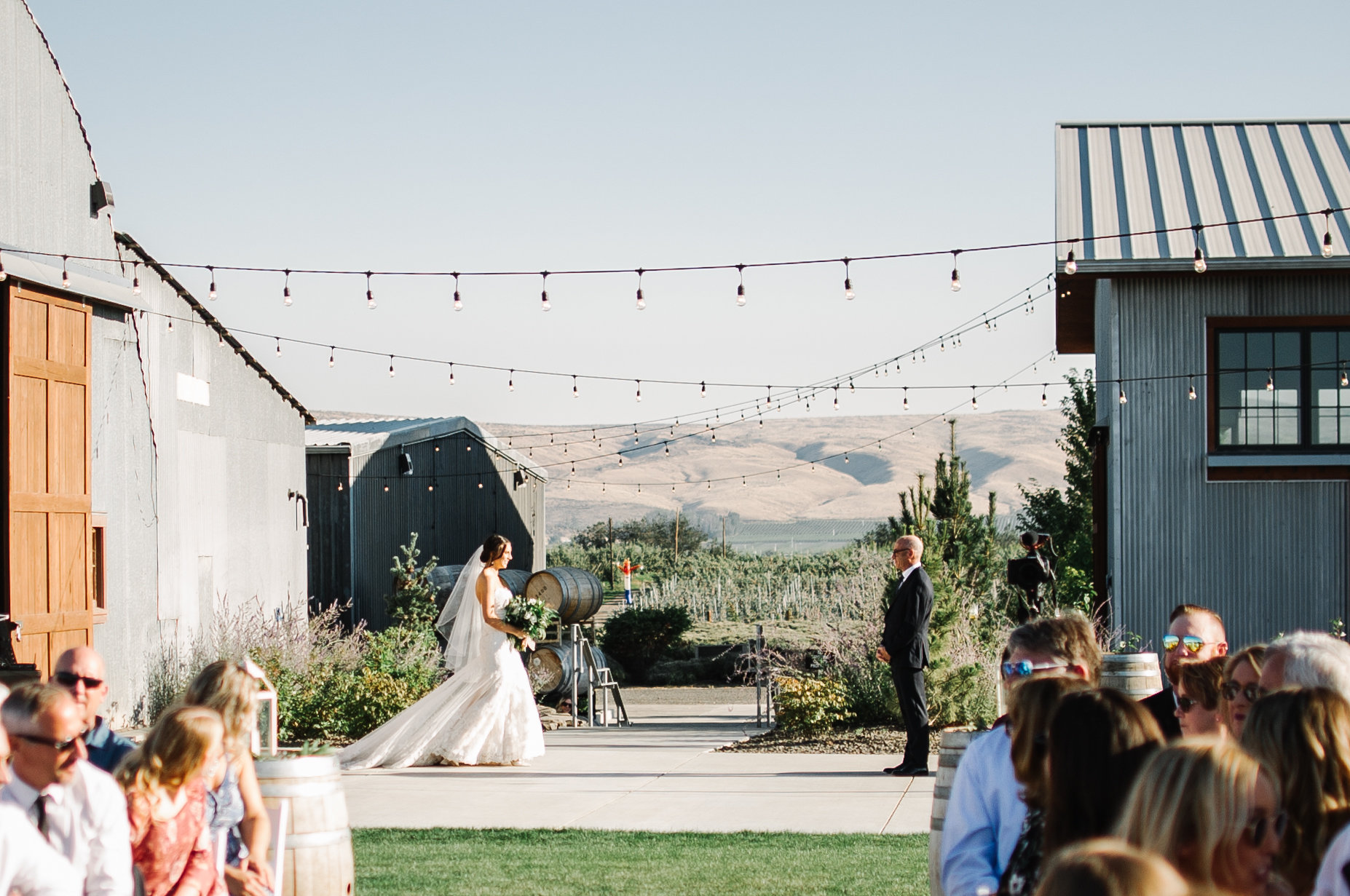 View facing south on event lawn.